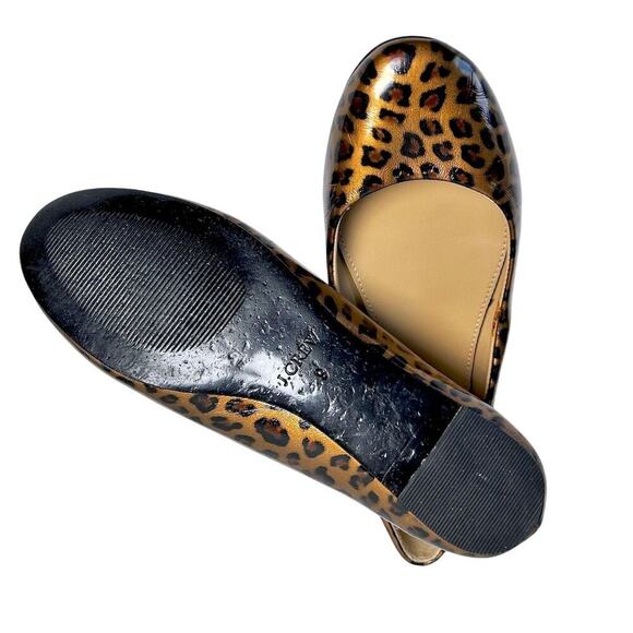 J Crew Tortoise Print Ballet Flats Women's size 9 Cottage Coquette - Picture 7 of 7